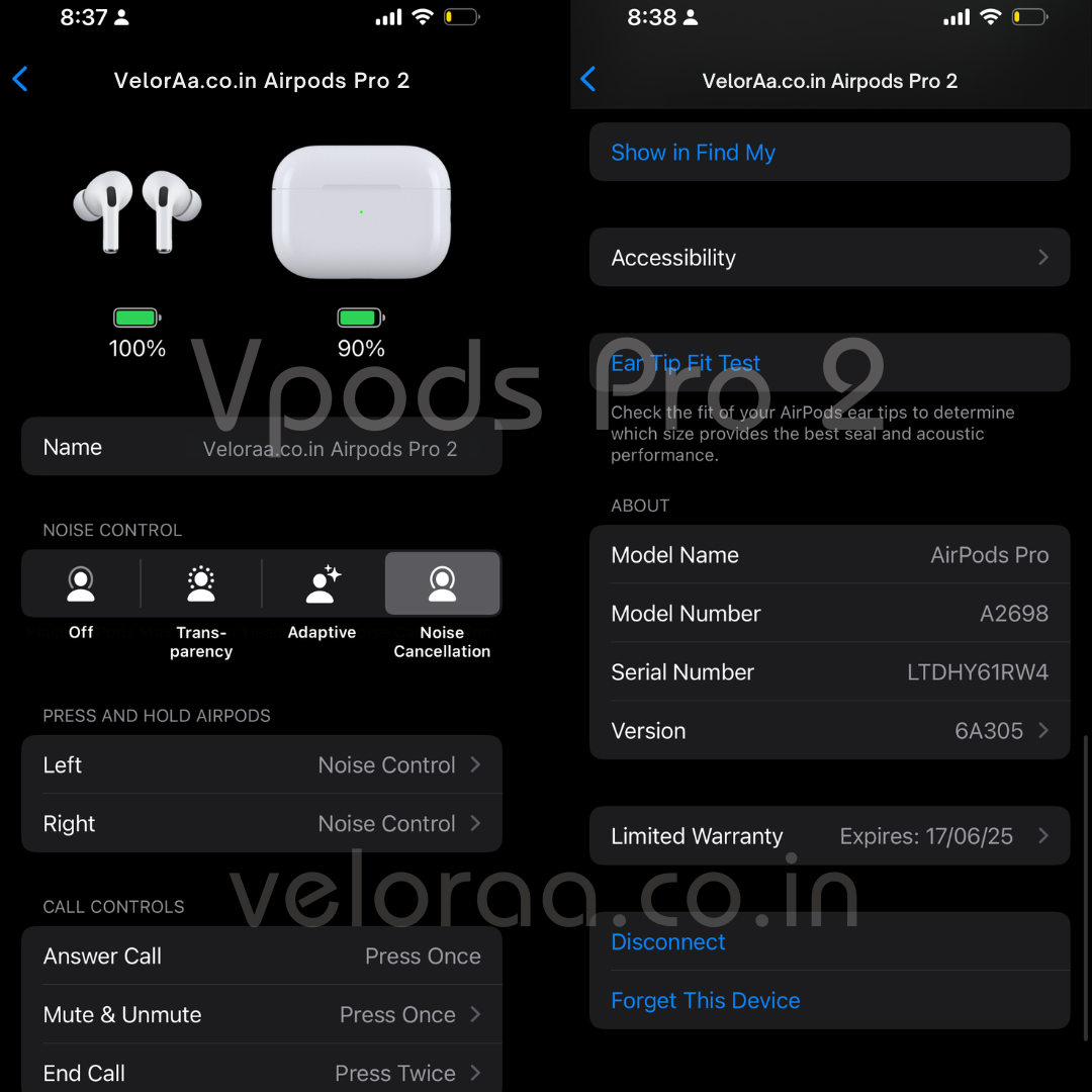 Vpods Pro 2nd Generation ANC | Free 5000mAh MagSafe Powerbank | (Type-C) 100% Hassle-Free Warranty